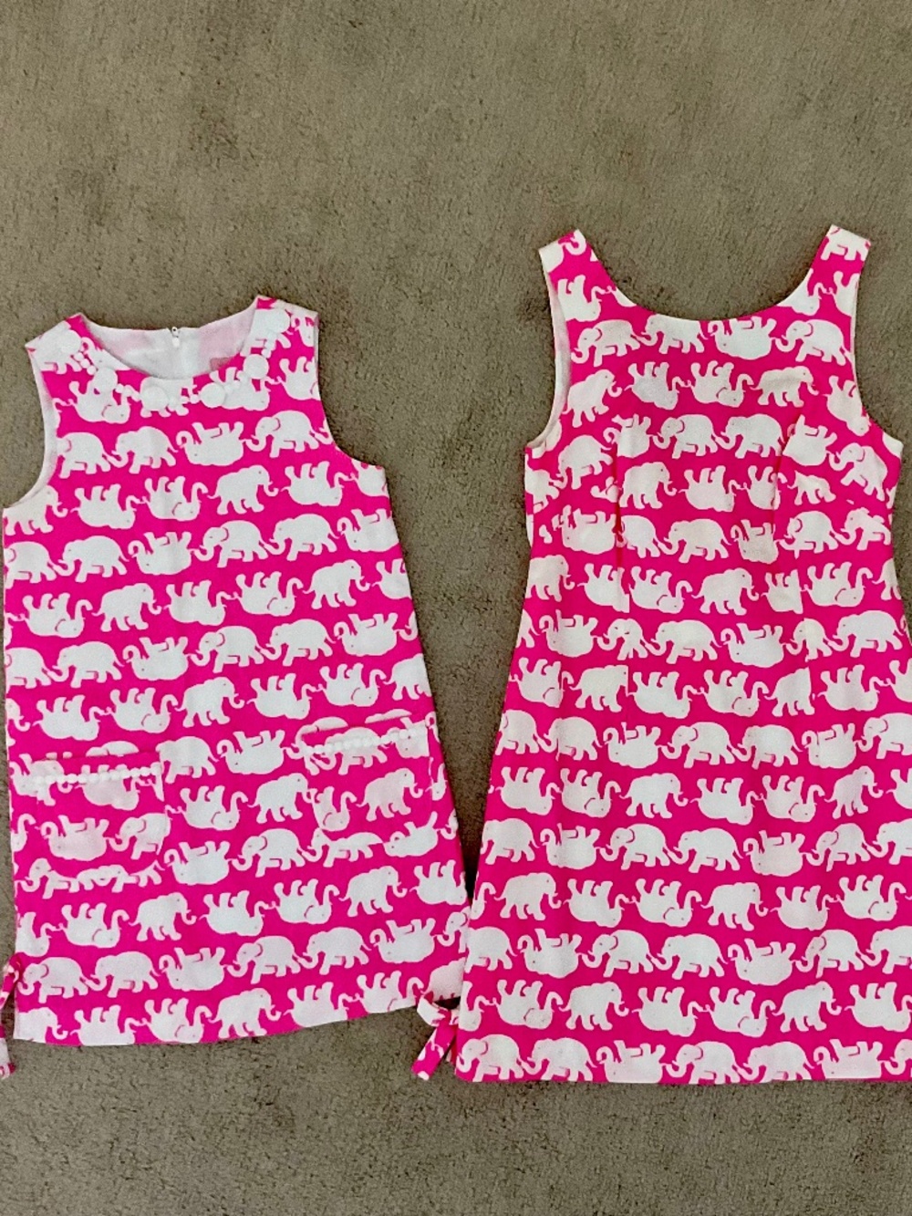Lilly Pulitzer Pop Pink Tusk in the Sun Delia shift dress mommy and me matching